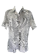 Zebra Pleated Shirt