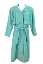 Warm My Heart Turquoise Trench Coat