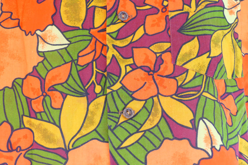 Maui Mixer Orange Hibiscus Print