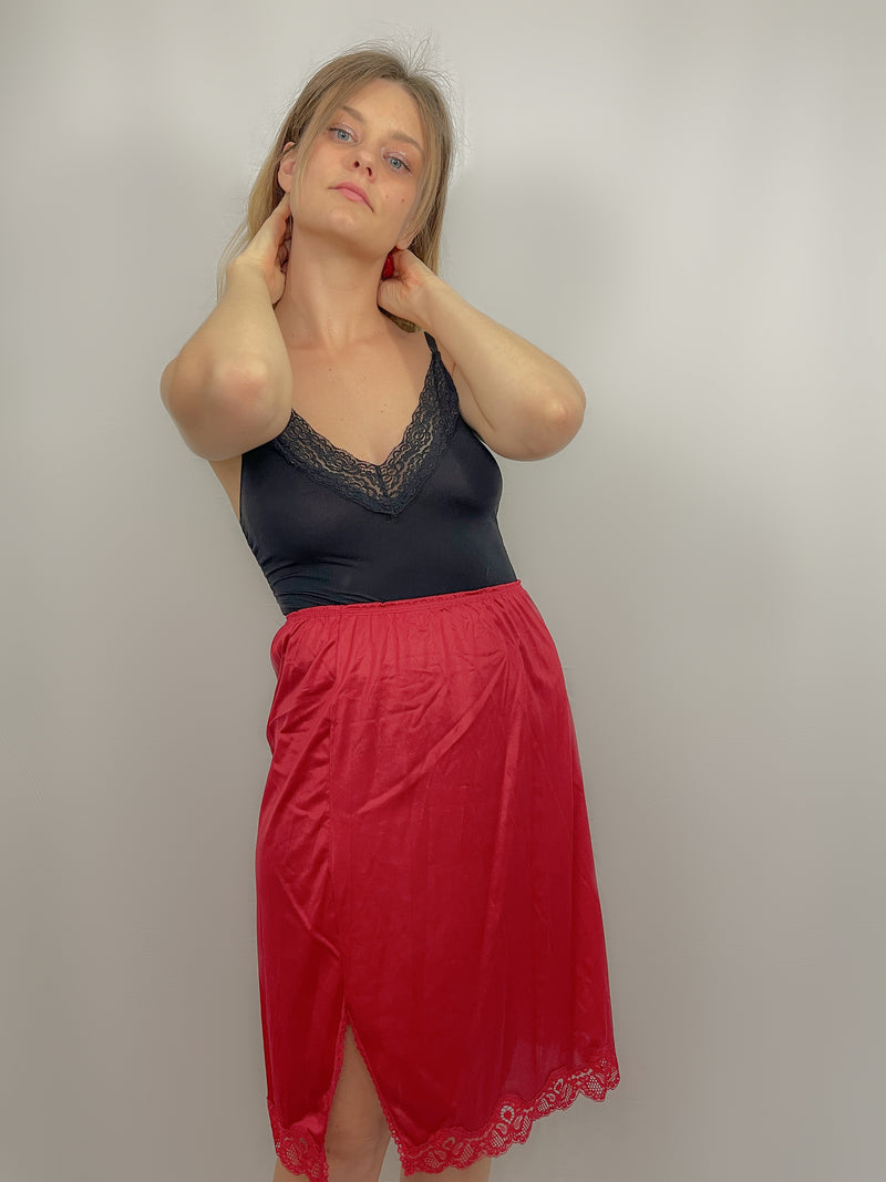 Red Slip Skirt