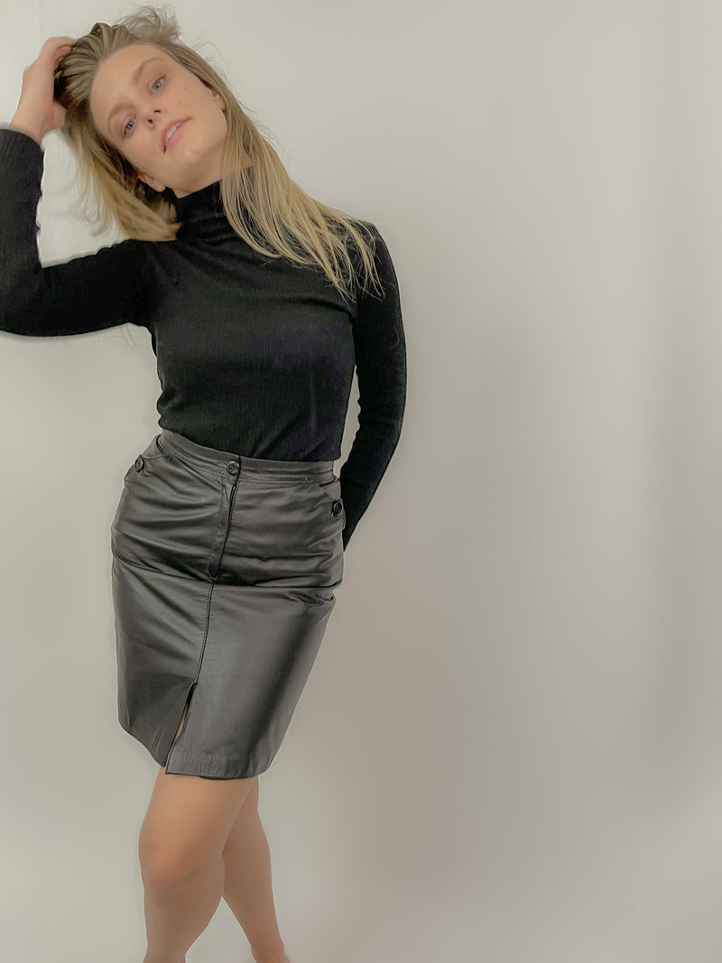 Rock N Roller Leather Skirt