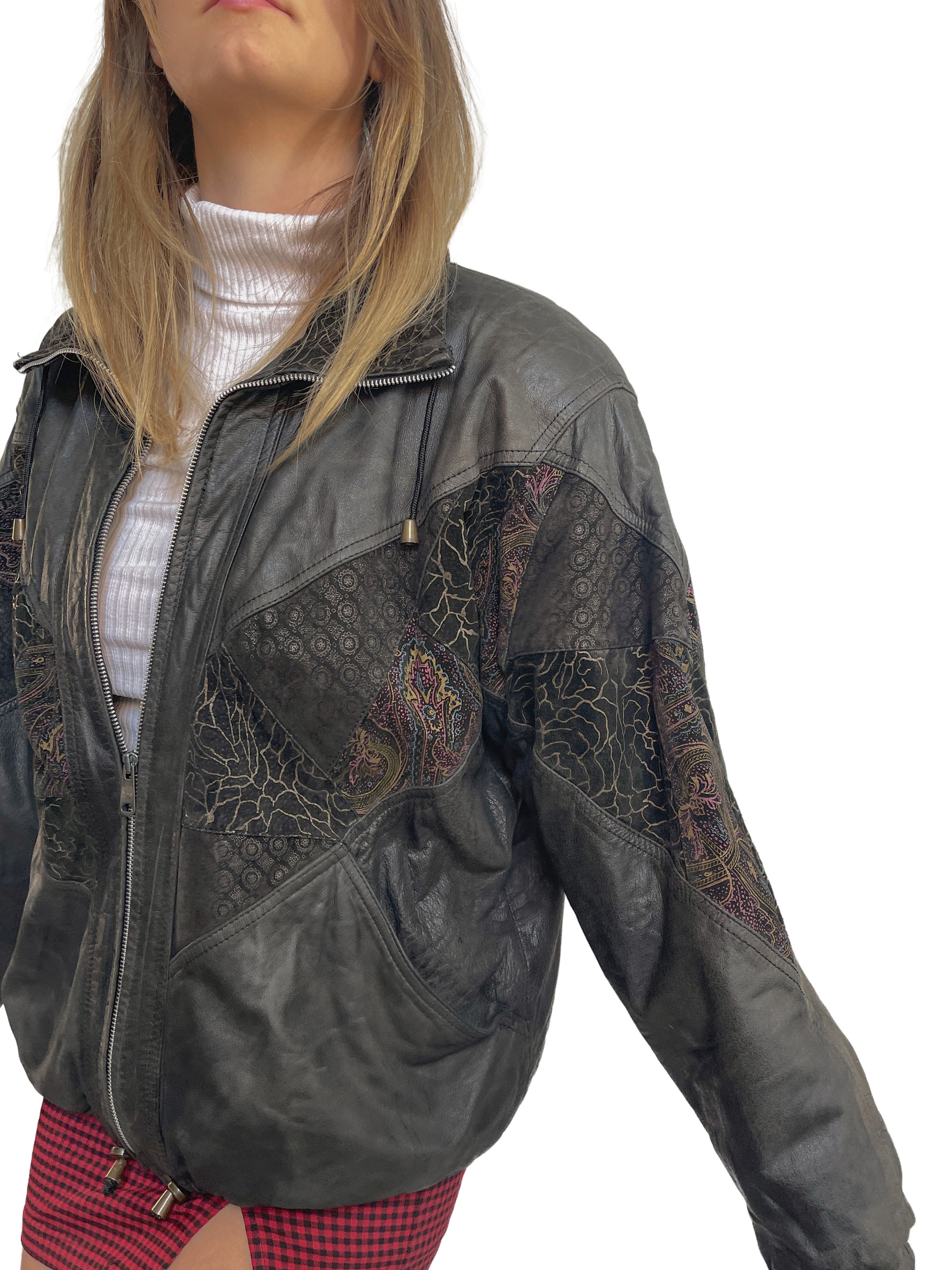 90s Patchwork Leather Jacket – FOURTH HOUSE VINTAGE