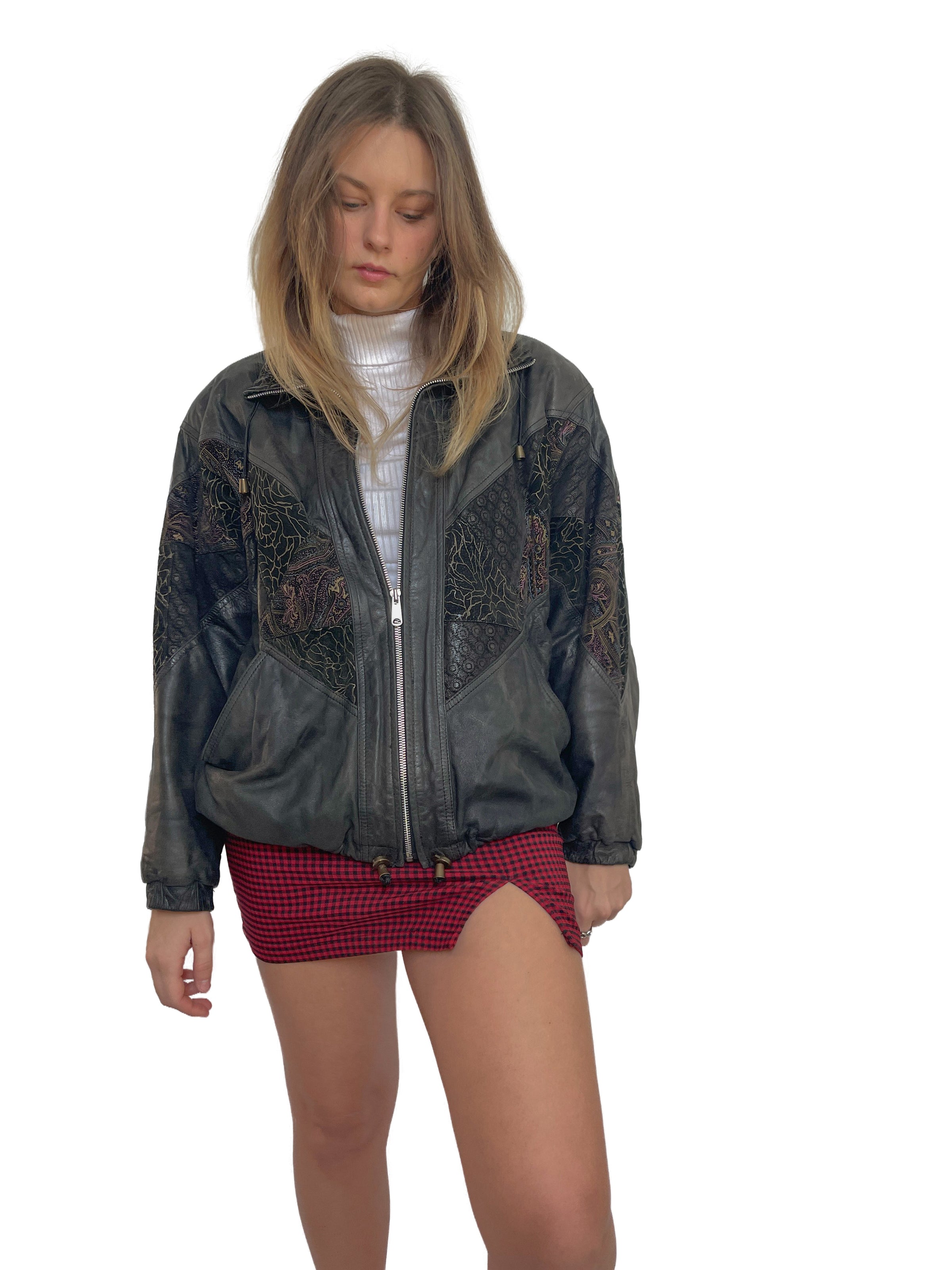 90s Patchwork Leather Jacket – FOURTH HOUSE VINTAGE