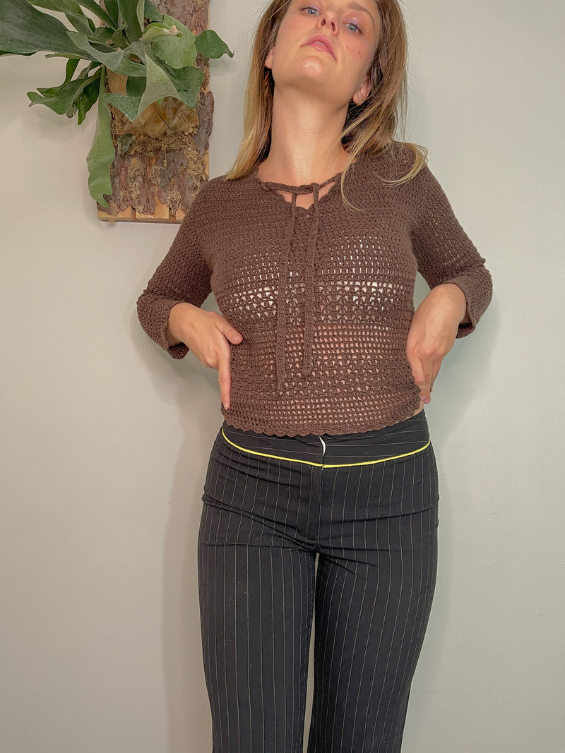 Chocolate Crochet Sweater